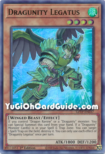 Yu-Gi-Oh Card: Dragunity Legatus