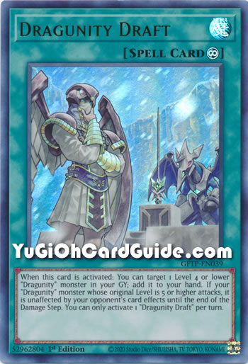 Yu-Gi-Oh Card: Dragunity Draft