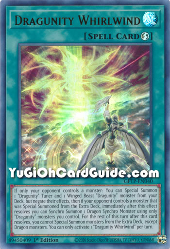 Yu-Gi-Oh Card: Dragunity Whirlwind