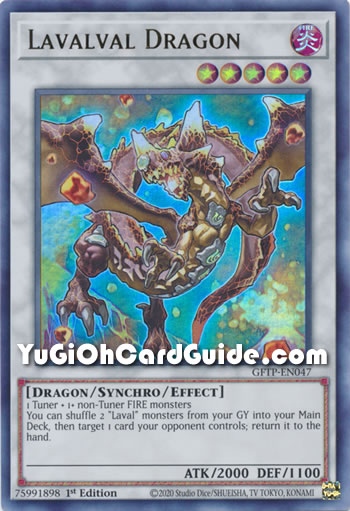 Yu-Gi-Oh Card: Lavalval Dragon