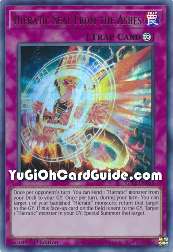 Yu-Gi-Oh Card: Hieratic Seal From the Ashes