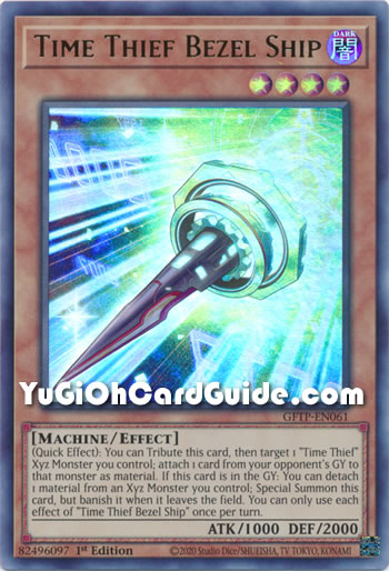 Yu-Gi-Oh Card: Time Thief Bezel Ship