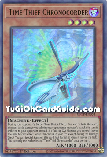Yu-Gi-Oh Card: Time Thief Chronocorder