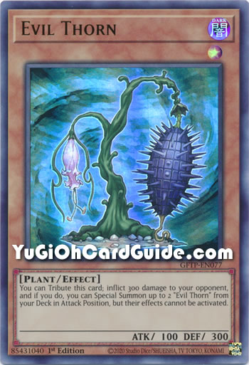 Yu-Gi-Oh Card: Evil Thorn
