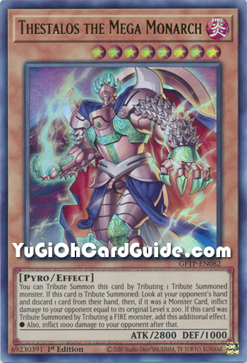 Yu-Gi-Oh Card: Thestalos the Mega Monarch