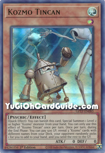 Yu-Gi-Oh Card: Kozmo Tincan