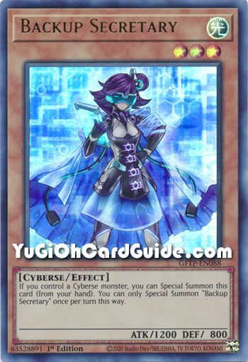 Yu-Gi-Oh Card: Backup Secretary