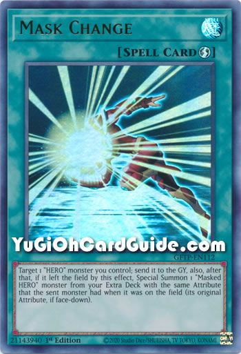 Yu-Gi-Oh Card: Mask Change