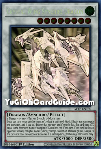 Yu-Gi-Oh Card: Crystal Wing Synchro Dragon