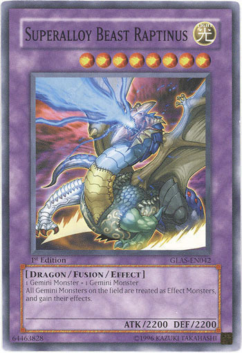 Yu-Gi-Oh Card: Superalloy Beast Raptinus