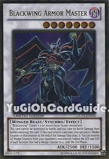 Yu-Gi-Oh! Carta Blackwing Armor Master | GLD3-EN038 | Ultra Rara Edizione Limitata