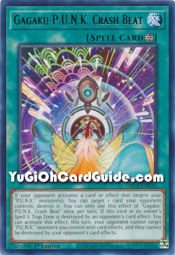Yu-Gi-Oh Card: Gagaku-P.U.N.K. Crash Beat