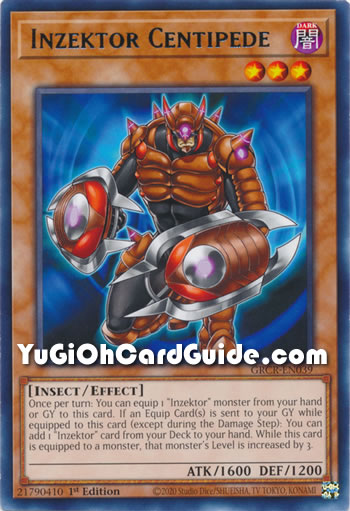 Yu-Gi-Oh Card: Inzektor Centipede