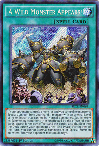 Yu-Gi-Oh Secret Rare Spell Card