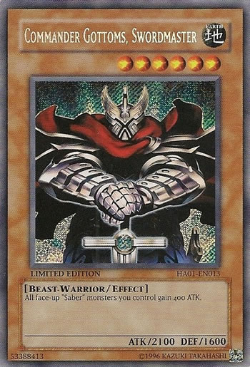 Yu-Gi-Oh Card: Commander Gottoms, Swordmaster