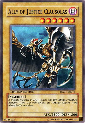 Yu-Gi-Oh Card: Ally of Justice Clausolas