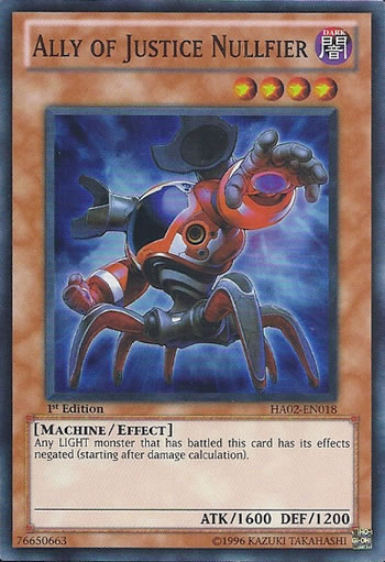 Yu-Gi-Oh Card: Ally of Justice Nullfier