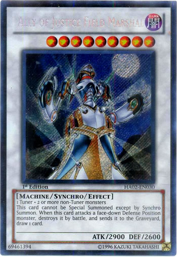 Yu-Gi-Oh Card: Ally of Justice Field Marshal