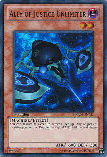 Yu-Gi-Oh Card: Ally of Justice Unlimiter