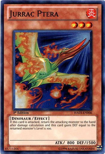 Yu-Gi-Oh Card: Jurrac Ptera