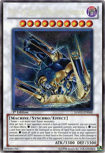 Yu-Gi-Oh Card: Ally of Justice Decisive Armor