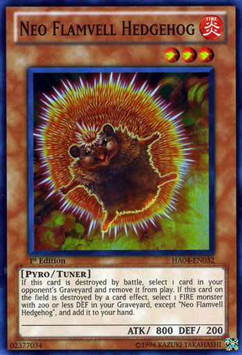 Yu-Gi-Oh Card: Neo Flamvell Hedgehog