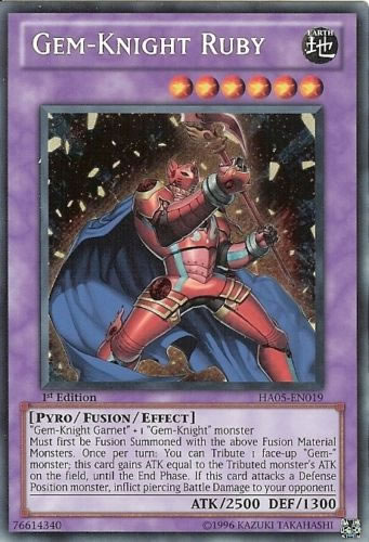 Yu-Gi-Oh Card: Gem-Knight Ruby
