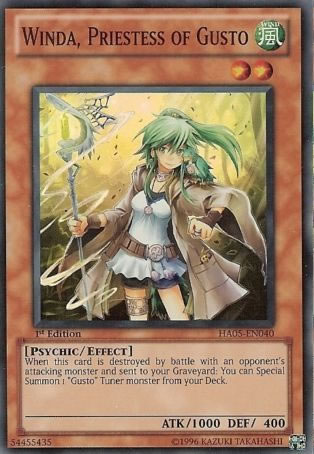 Yu-Gi-Oh Card: Winda, Priestess of Gusto