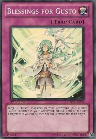 Yu-Gi-Oh Card: Blessings for Gusto
