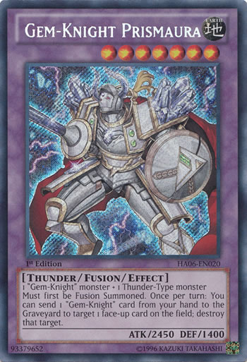 Yu-Gi-Oh Card: Gem-Knight Prismaura