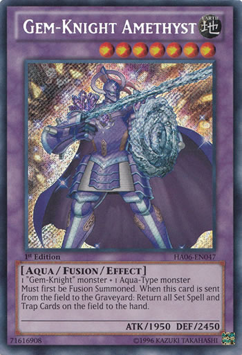 Yu-Gi-Oh Card: Gem-Knight Amethyst
