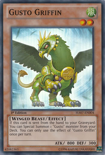 Yu-Gi-Oh Card: Gusto Griffin