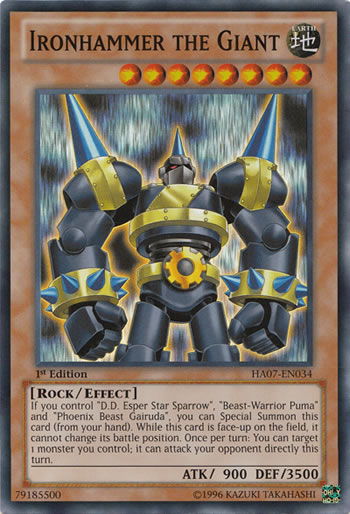 Yu-Gi-Oh Card: Ironhammer the Giant