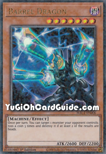 Yu-Gi-Oh Card: Barrel Dragon