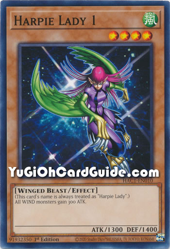 Yu-Gi-Oh Card: Harpie Lady 1