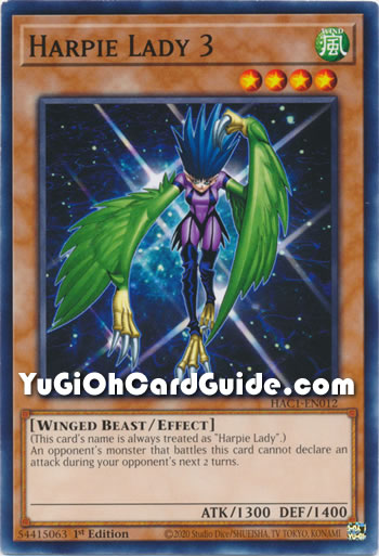 Yu-Gi-Oh Card: Harpie Lady 3