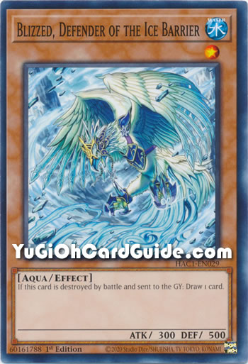 Yu-Gi-Oh Card: Blizzed, Defender of the Ice Barrier