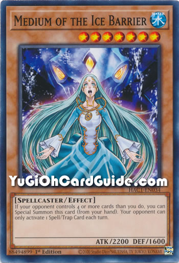 Yu-Gi-Oh Card: Medium of the Ice Barrier