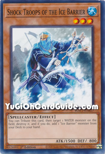 Yu-Gi-Oh Card: Shock Troops of the Ice Barrier