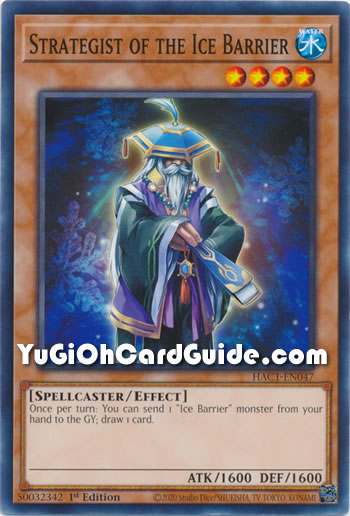 Yu-Gi-Oh Card: Strategist of the Ice Barrier