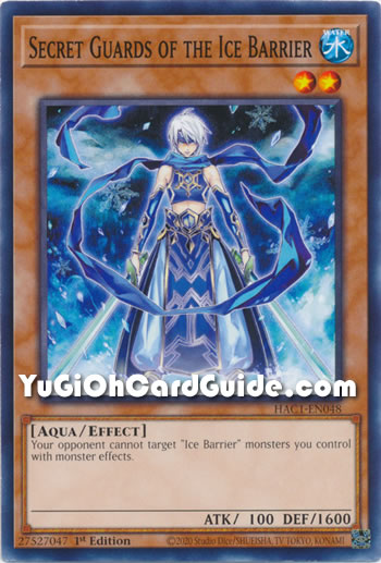 Yu-Gi-Oh Card: Secret Guards of the Ice Barrier