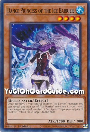 Yu-Gi-Oh Card: Dance Princess of the Ice Barrier