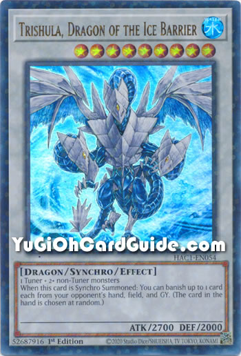 Yu-Gi-Oh Card: Trishula, Dragon of the Ice Barrier