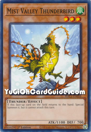 Yu-Gi-Oh Card: Mist Valley Thunderbird