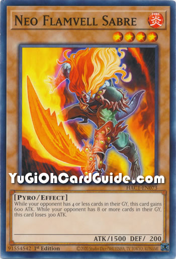 Yu-Gi-Oh Card: Neo Flamvell Sabre