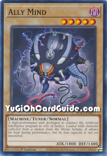 Yu-Gi-Oh Card: Ally Mind