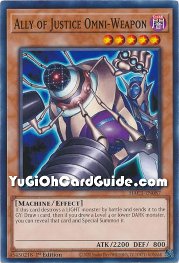 Yu-Gi-Oh Card: Ally of Justice Omni-Weapon