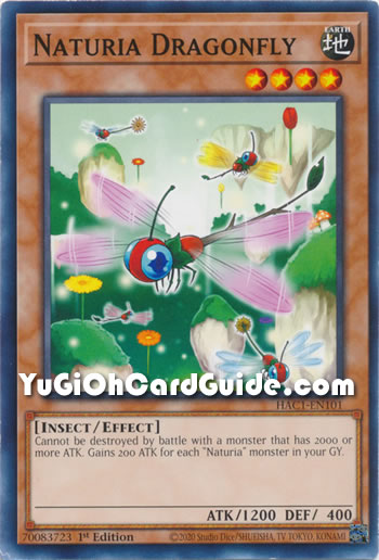Yu-Gi-Oh Card: Naturia Dragonfly