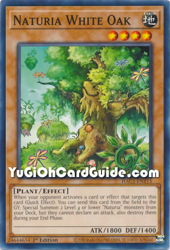 Yu-Gi-Oh Card: Naturia White Oak