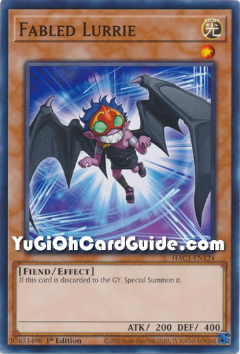 Yu-Gi-Oh Card: Fabled Lurrie